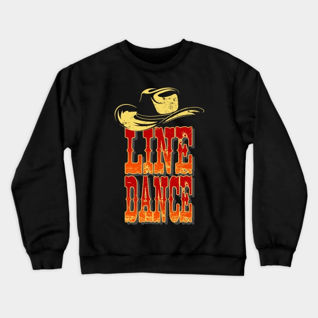 Line Dance Western Dance Logo Crewneck Sweatshirt by Shirleyy Shop Arts